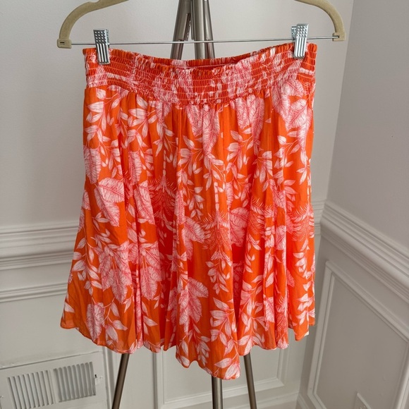 Maeve Dresses & Skirts - Anthropologie Maeve Orange Floral Cotton Mini Skirt Medium